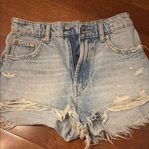 ZARA Denim Distressed Women's Shorts